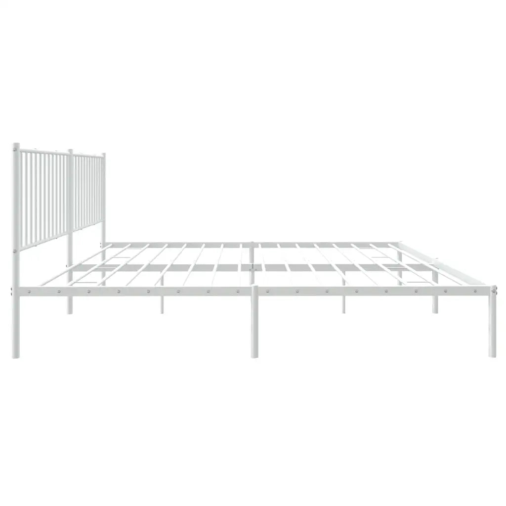 Giroletto con Testiera Metallo Bianco 193x203 cm 350937