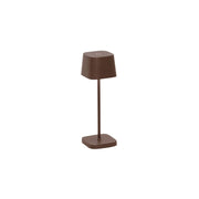 Zafferano Ofelia Pro Micro Lampada a led da tavolo Corten ricaricabile e dimmerabile