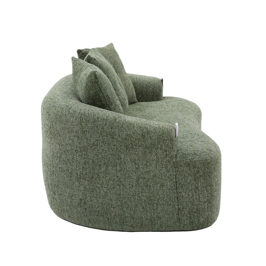Divano 2 Posti con Cuscini in Tessuto Chenille ¨C Xylo ¨C Grigio