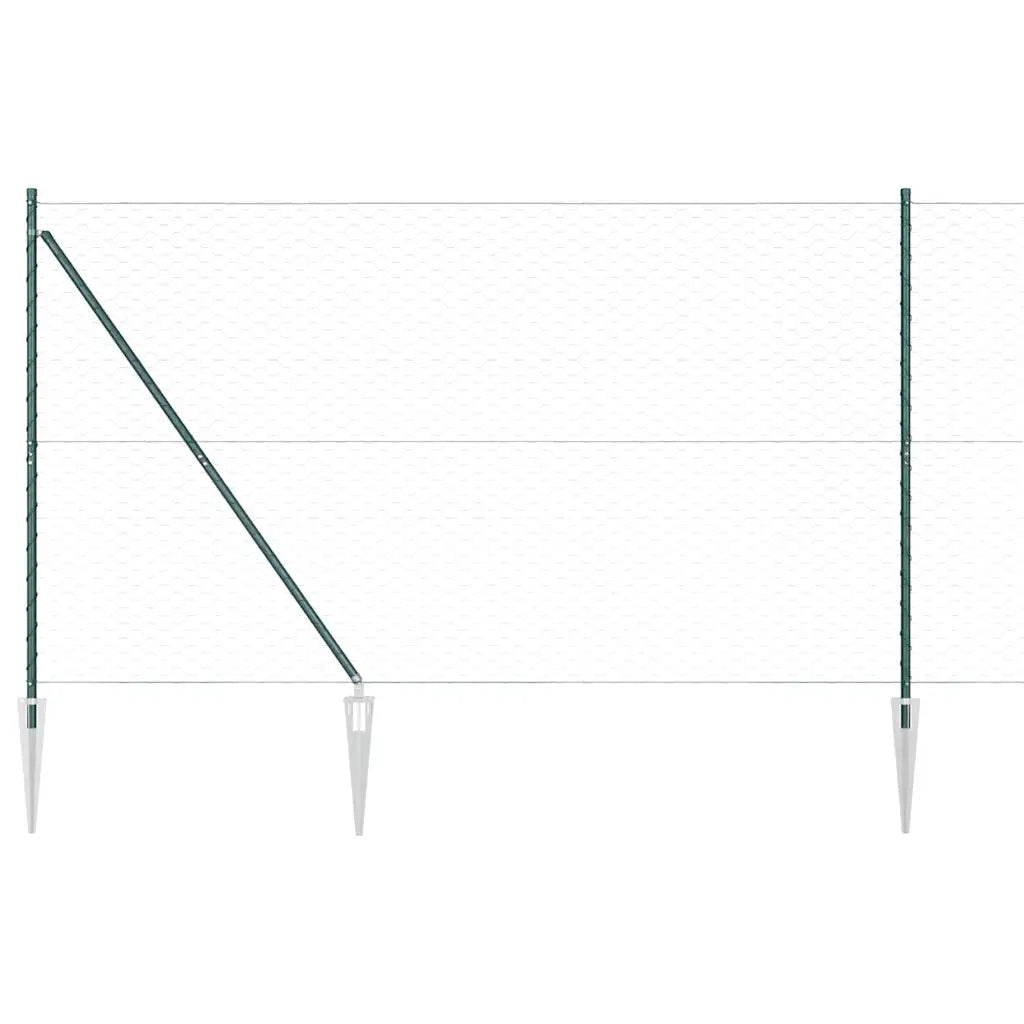 Palo della recinzione Verde 10 x 1,6 m (rete da 50 mm)