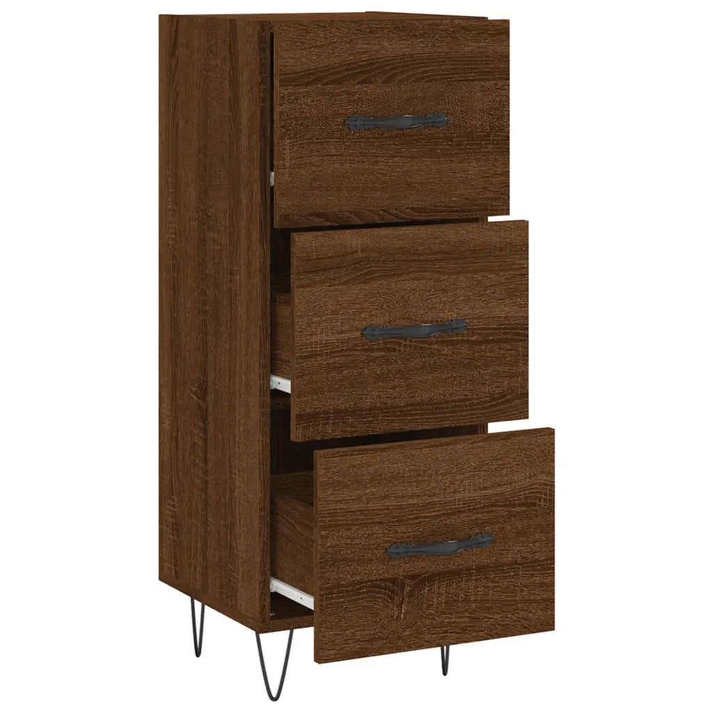 Credenza Rovere Marrone 34,5x34x90 cm in Legno Multistrato 828603