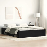 Giroletto senza Materasso Rovere Nero 150x200 cm Truciolato 3329314