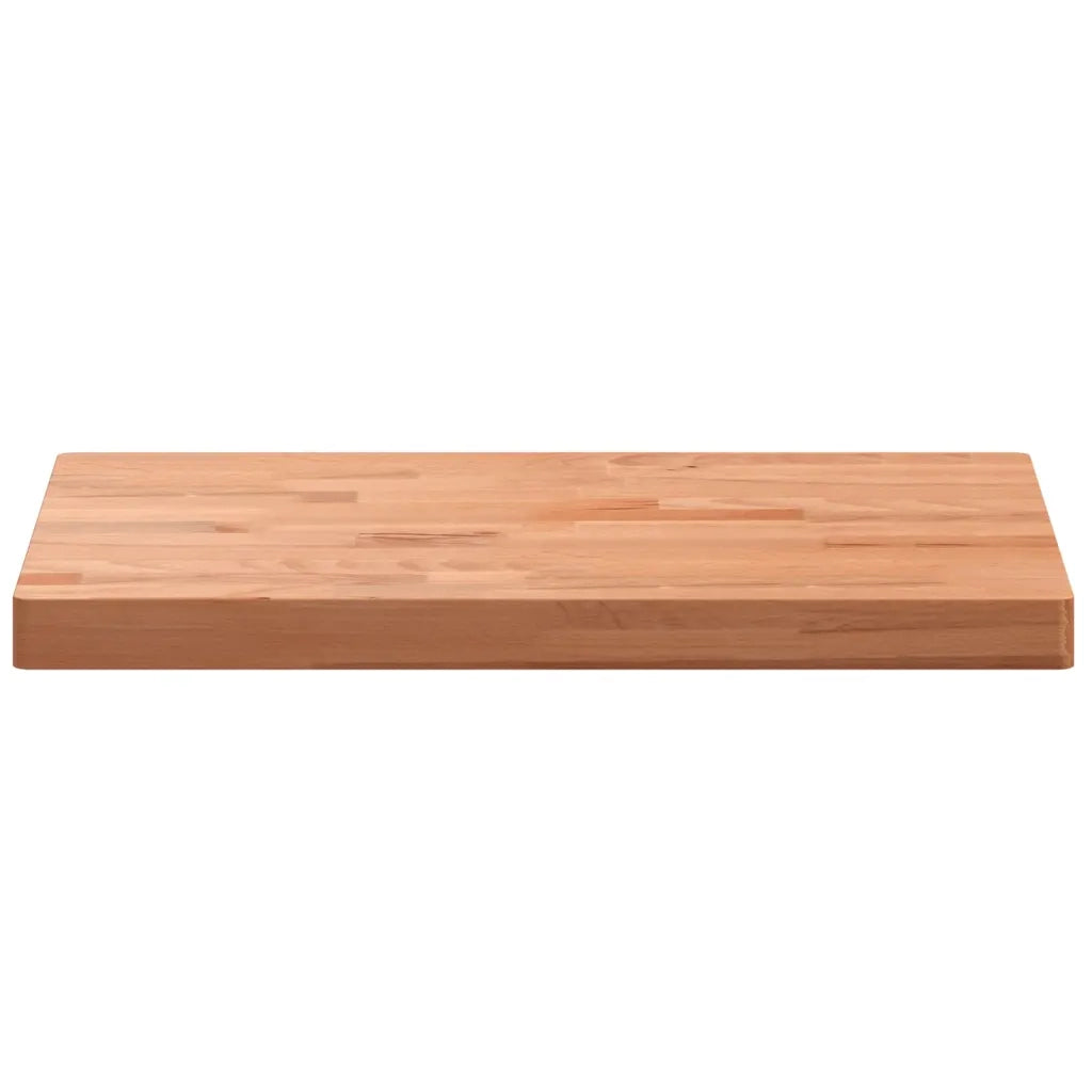Piano Bagno 80x40x4 cm Legno Massello di Faggio