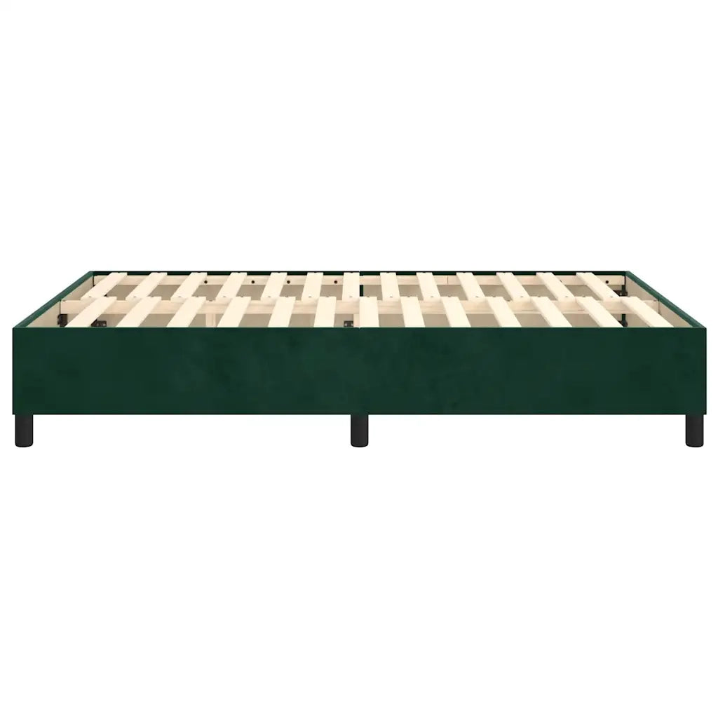 Struttura Letto a Rete a Molle-Giroletto Verde Scuro 140x200 cm in Velluto 988434