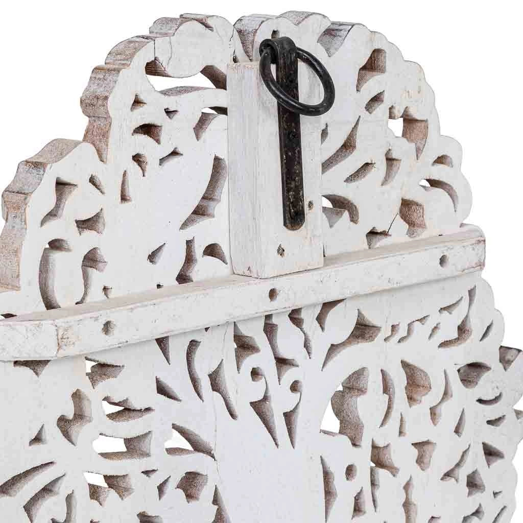 Pannello in legno d'albero bianco invecchiato 60x5x90 cm