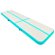 Tappetino Ginnastica Gonfiabile e Pompa 800x100x15cm PVC Verde 92675