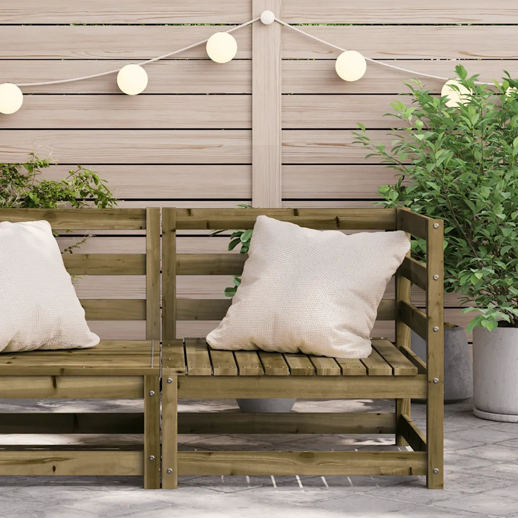 Divano Angolare da Giardino-Sofa da giardino 70x70x67 cm Legno Pino Impregnato