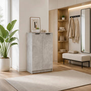 Shoe Cabinet, Concrete Grey, 59x35x100.5 Cm, Wood-based Material