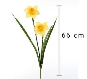 Set 8 Rami Artificiali Narciso con 6 Fiori H 70 cm