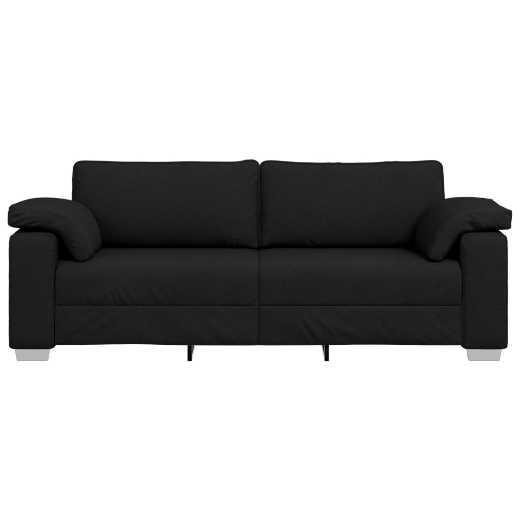 Divano 3 posti  nero 178 cm in tessuto