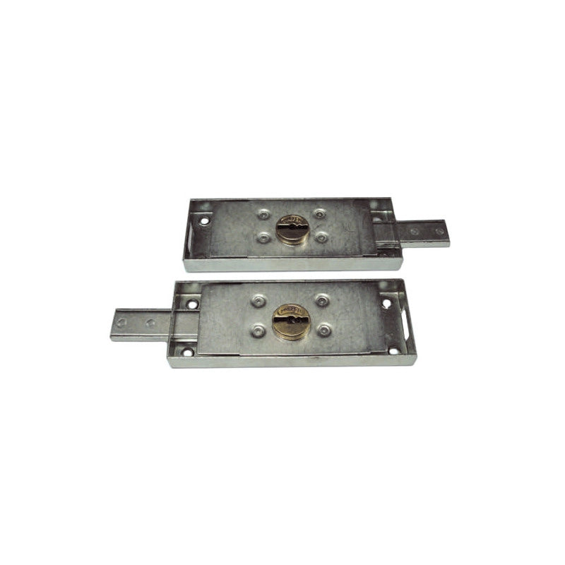 Coppia serrature centrali per serrande – Modello DM con cilindro Ø 25 mm – Prefer 0733