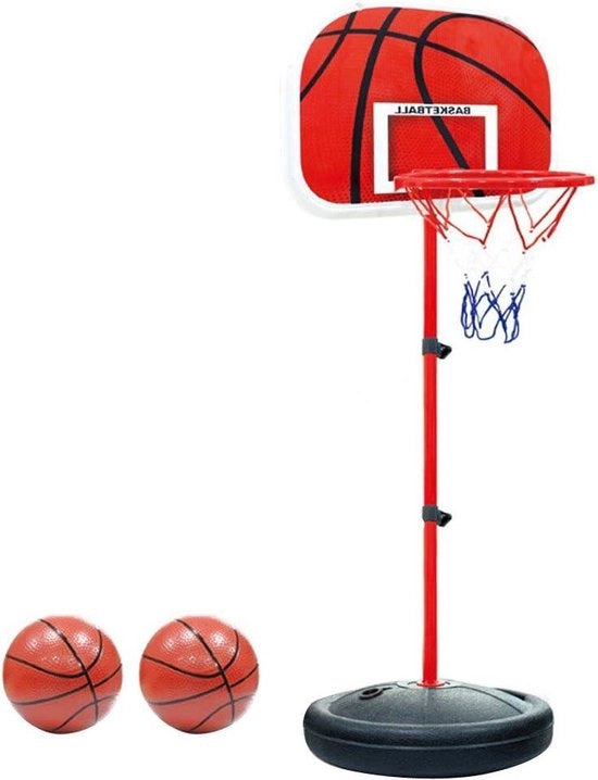Standaard per Basketbal per Bambini - Altezza Regolabile - Set per Hoop di Basket per Bambini - Rosso 170 cm Palo di Basket