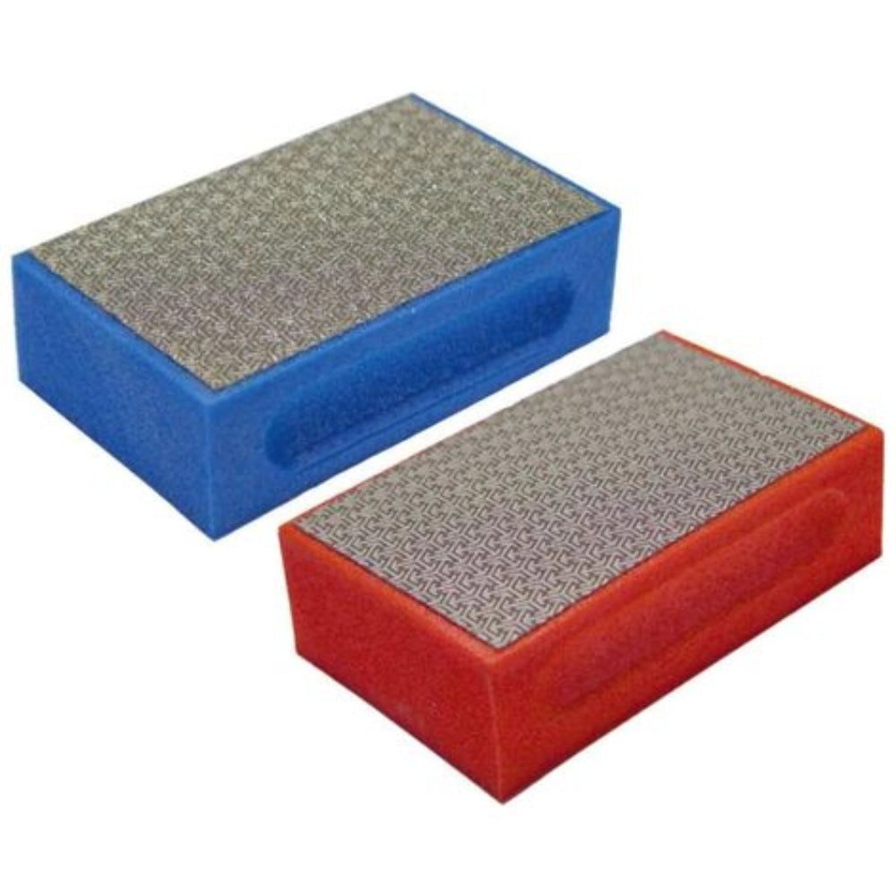 Tampone diamantato abrasivo 55x90 mm smussatura rifinitura bordi spigoli *** colore- rosso, confezione 1