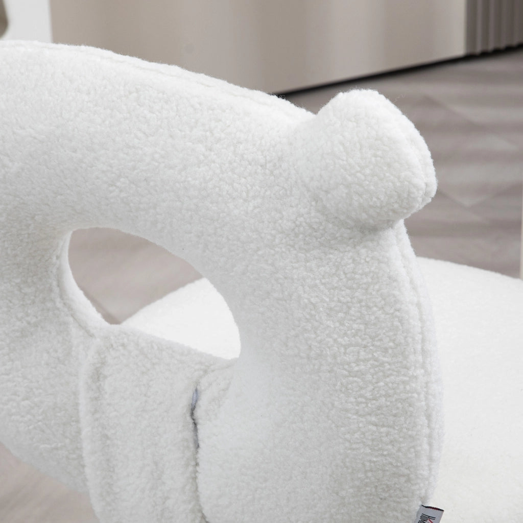 Sedia da Ufficio Girevole ¨C Xylo ¨C Teddy Bianco Regolabile 50x56x90 cm