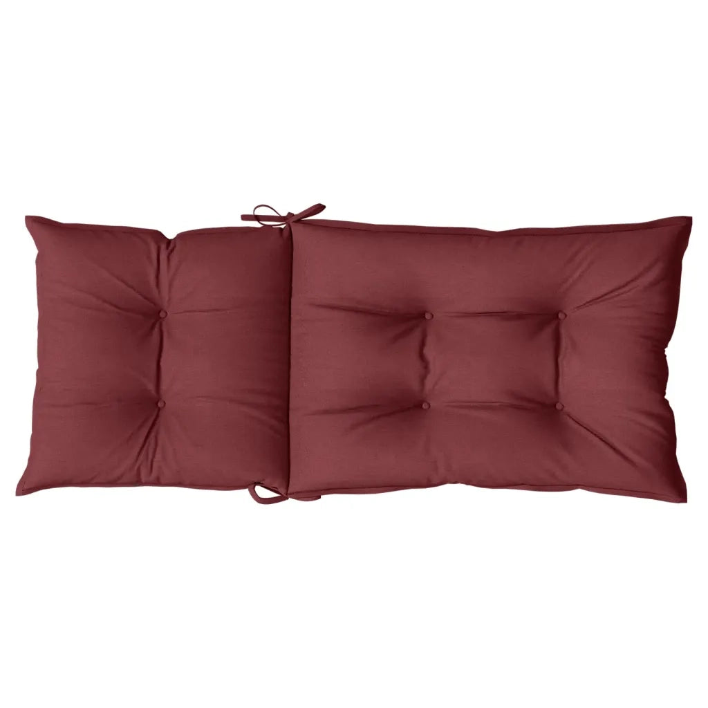 Cuscini Sedia Schiena Alta 4 Rosso Vino Mélange 120x50x7 cm 4002374