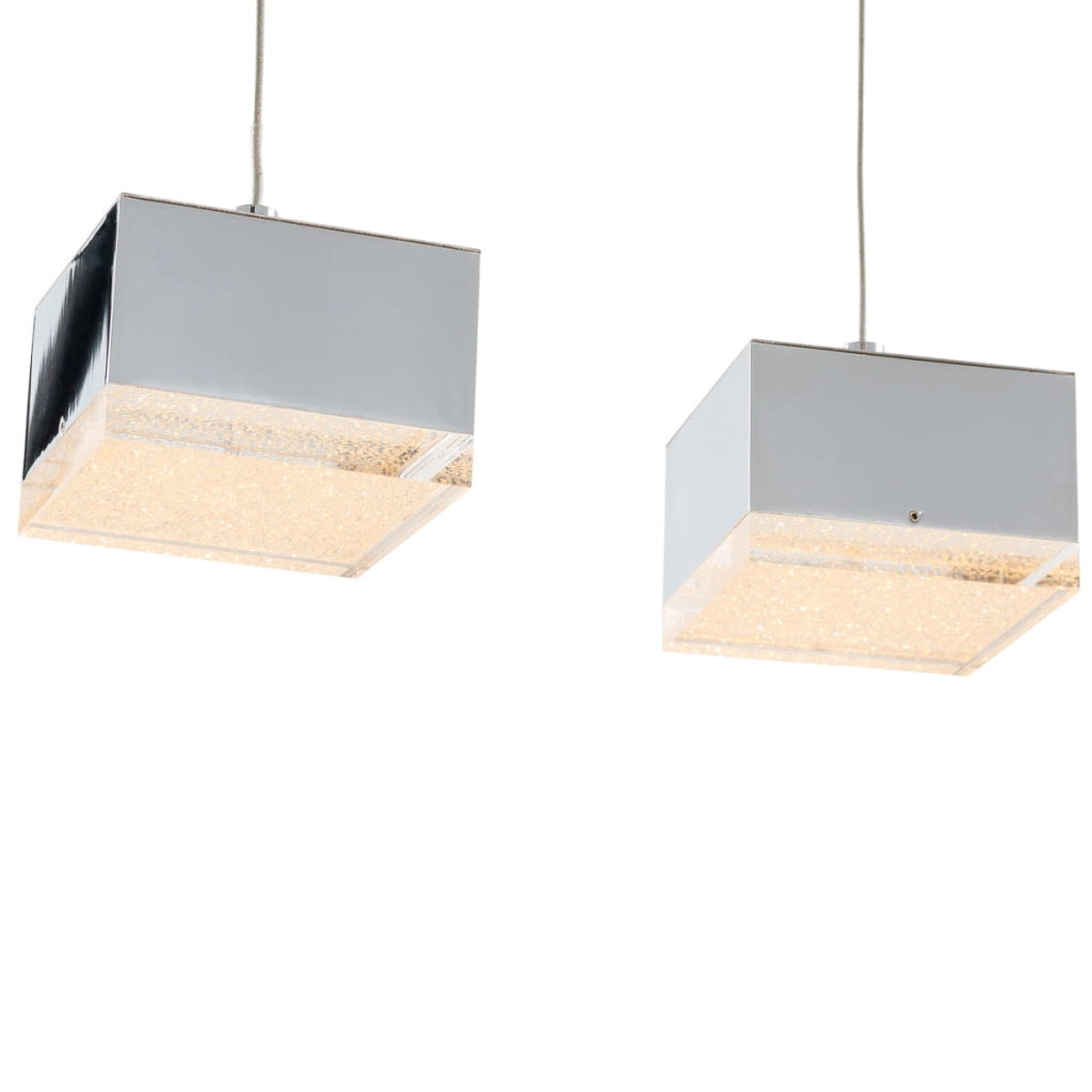 Lampadario Italux Seth LED 3 luci cromato 120cm 3000K