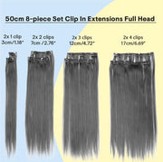 Estensioni capelline clip in 50cm 8 pezzi, colore luce blond, modello CES210