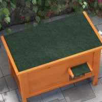 Casetta per Gatti da Esterno, Tana per Gatti, Resistente alle Intemperie, 1 Finestra, 1 Ingresso, 85 x 50 x 68.5 cm, Arancione