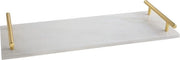 Piatto da tavolo con maniglie di marmo - 40x14xh4.9cm piatto da tavolo quadrato 70x70