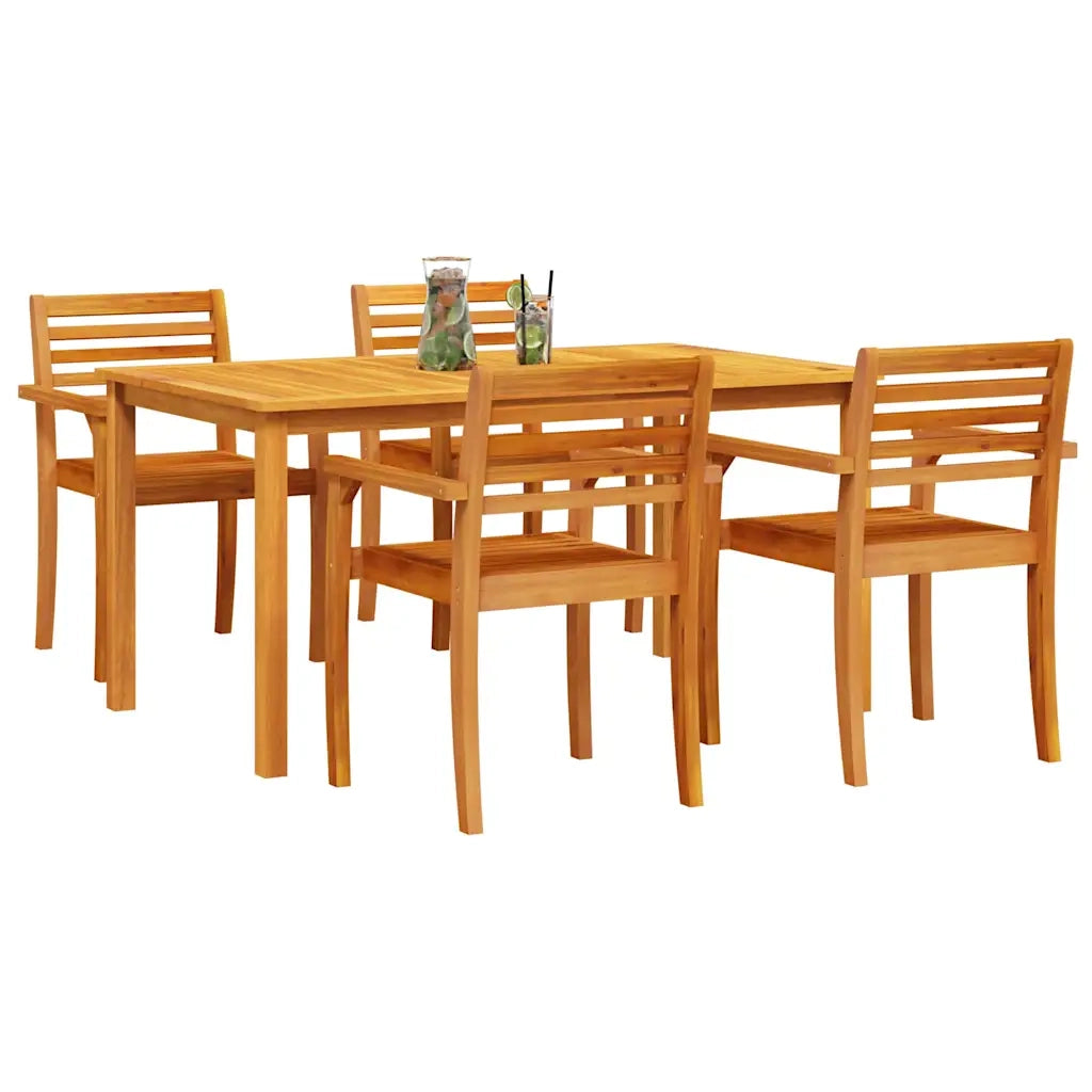 Set da Pranzo per Giardino 5 pcs Marrone 3375665