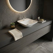 Lavabo appoggio quadrato foro rubinetto Rak Ceramics Bianco