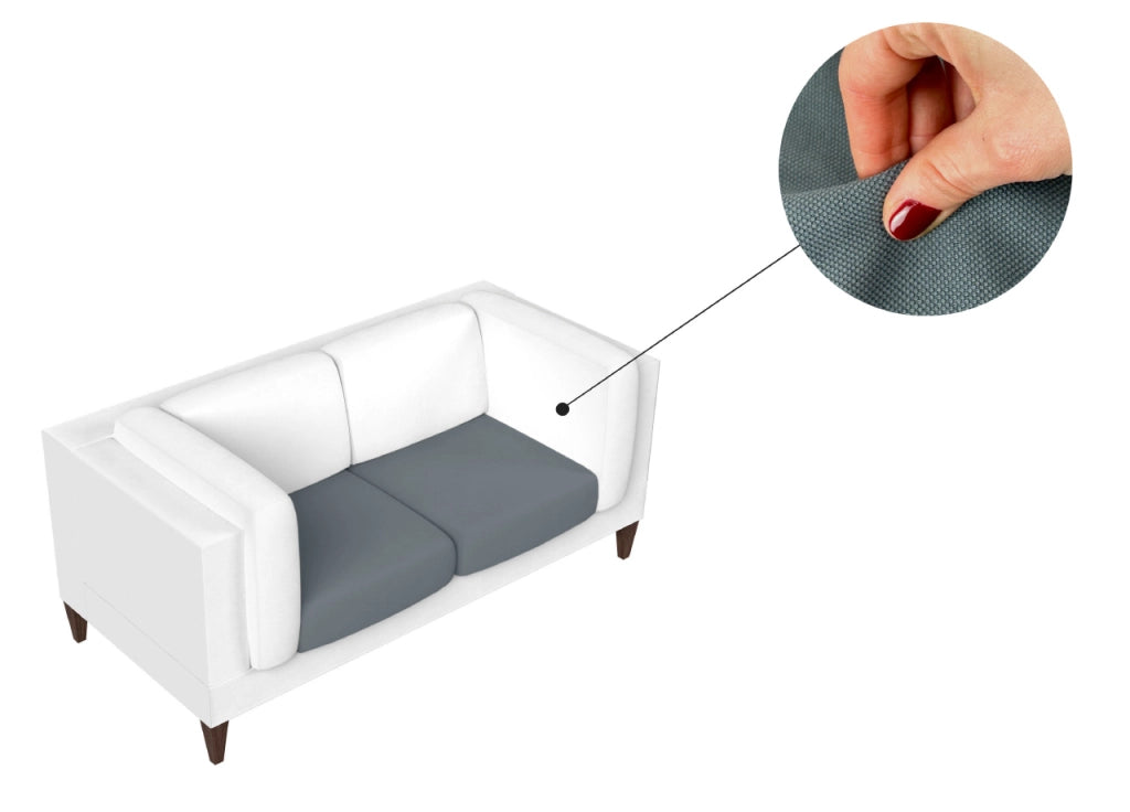 Copridivano Tinta Unita Elasticizzato Antimacchia Modello Sagomato Colore Grigio Scuro - Seduta - Grigio Scuro