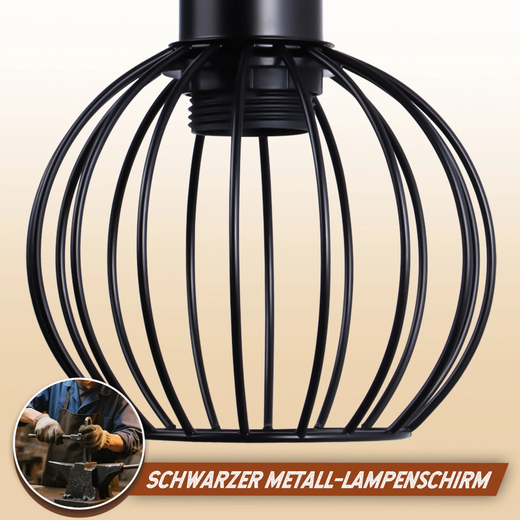 ZMH Lampada da tavolo vintage industriale retrò metallo nero E27 senza lampadina per soggiorno ufficio