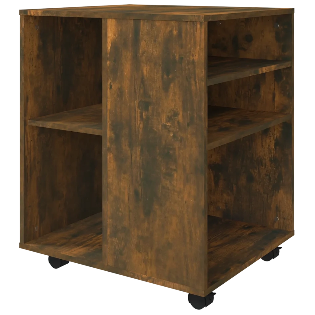 Armadietto con Ruote Rovere Fumo 60x53x72 cm Legno Multistrato 815969