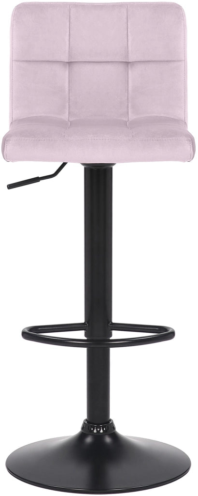 Sgabello imbottito bar Feni in velluto Rosa