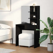 Tavolo da Trucco con cassetto Rovere Nero 74,5 x 40 x 141 cm 862782