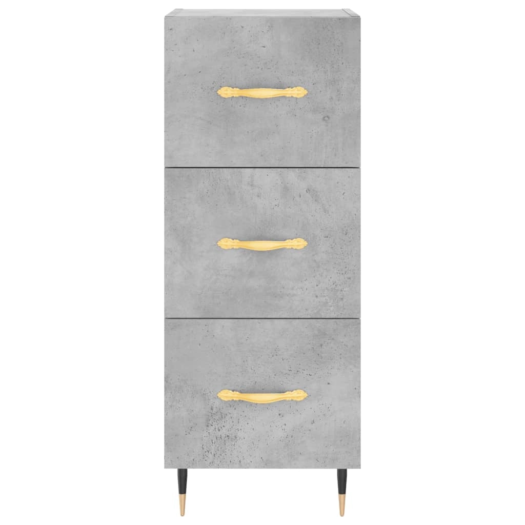Credenza buffet cassettiera mobile contenitore organizer cucina soggiorno soggiorno alto 34,5 x 34 x 180 cm derivati ​​del legno grigio 02_0034426
