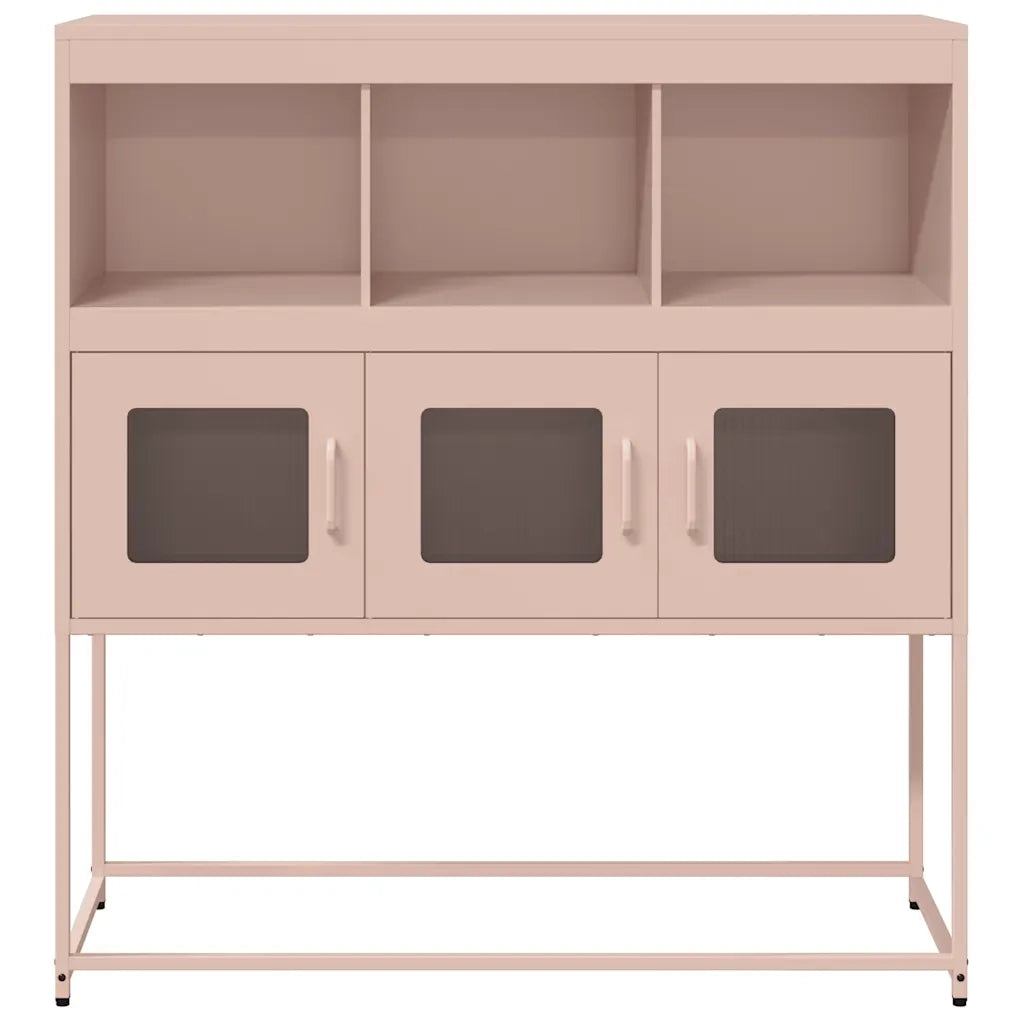vidaXL Credenza Rosa 100,5x39x107 cm in Acciaio Laminato a Freddo