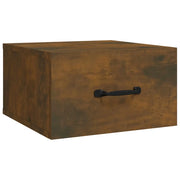 Comodino | Armadio da Notte | Mobiletto da notte a Muro Rovere Fumo 35x35x20 cm
