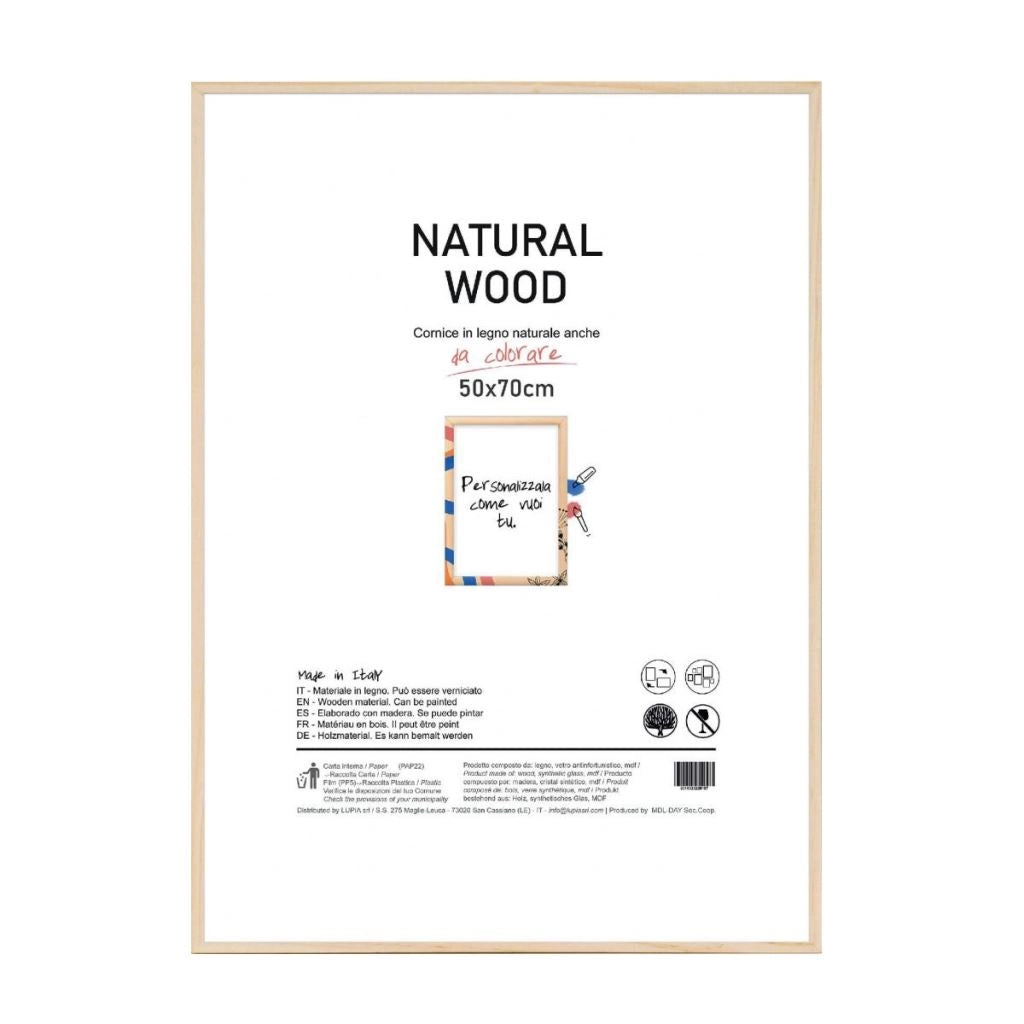 Cornice Portafoto da Parete Natural Wood 50 x 70 cm