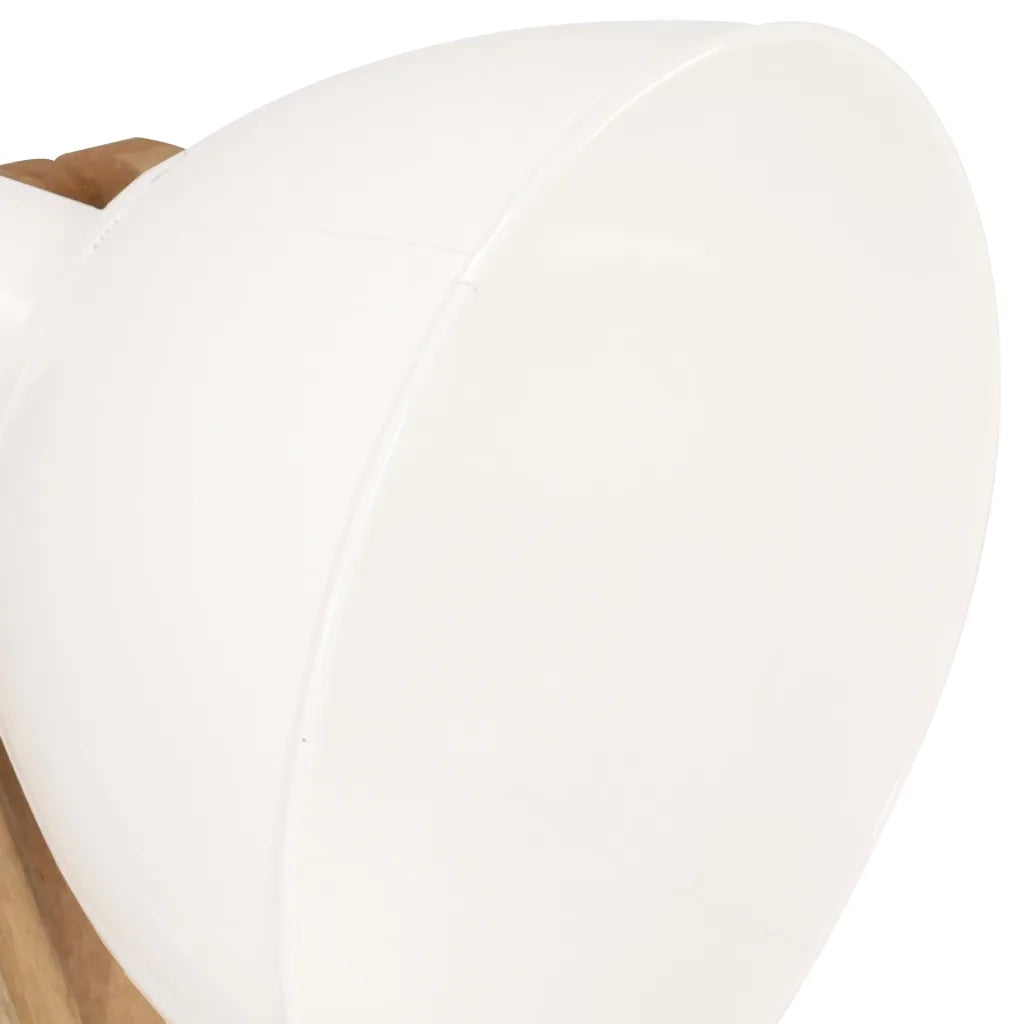 Lampade da Pavimento 3 pz Bianche E27 in Massello di Mango cod mxl 72765