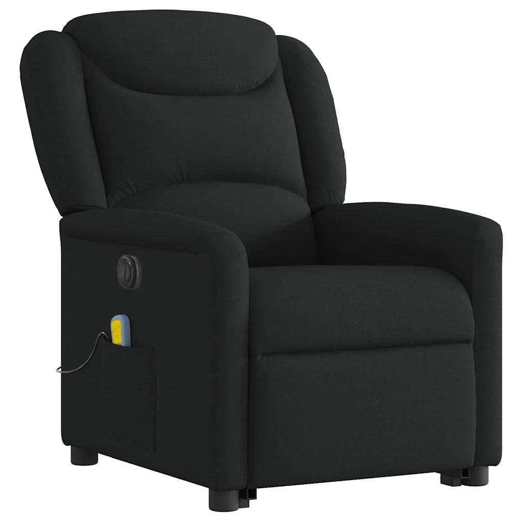 Poltrona Alzapersona Massaggiante Elettrica Nera in Tessuto 3303226