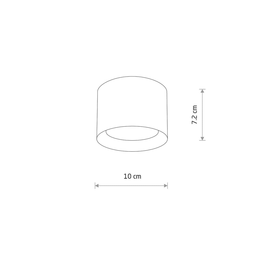 Nowodvorski spot soffitto MAUN GX53 IP54 1 luce nero