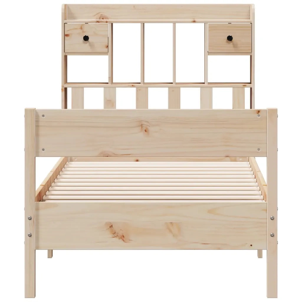 Giroletto con Libreria senza Materasso 75x190 cm in Legno Pino 3323050