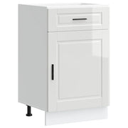 Mobile da cucina Porto spazio ottimizzato piedini regolabili 50 x 46 x 81,5 cm legno composito bianco lucido 02_0050264