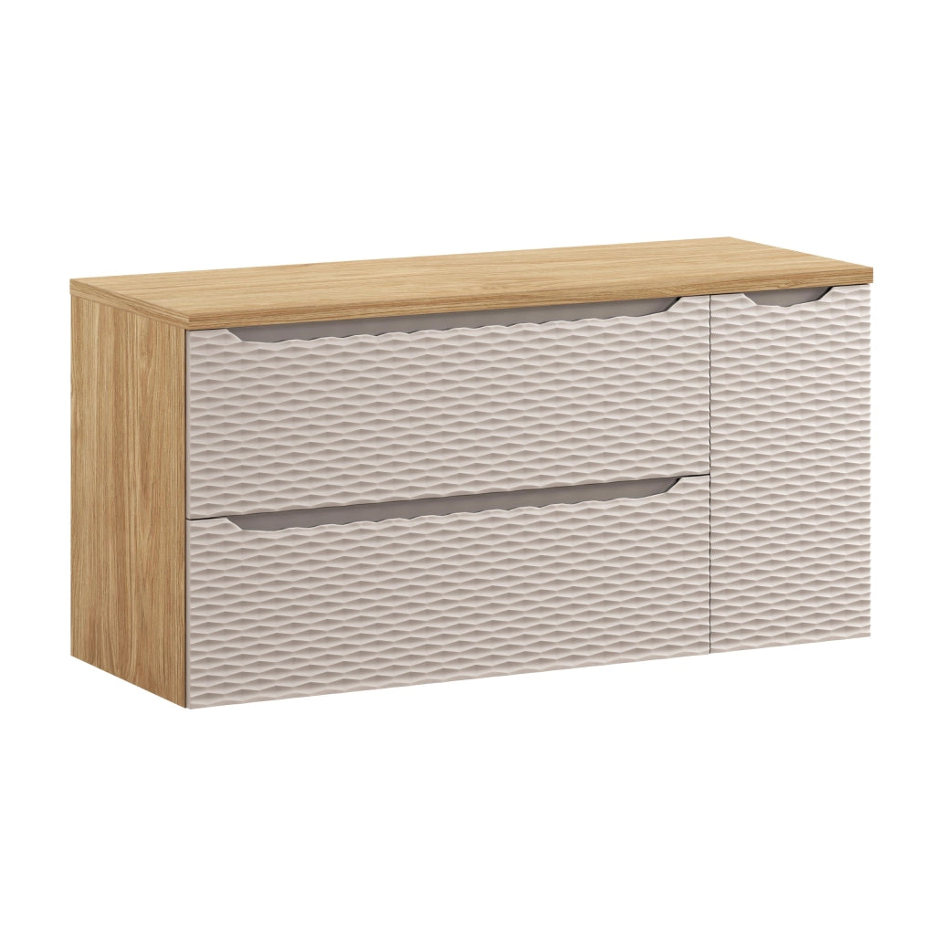 Set mobili bagno 120 cm con piano Ocean Beige 120 x 1401 x 46 cm