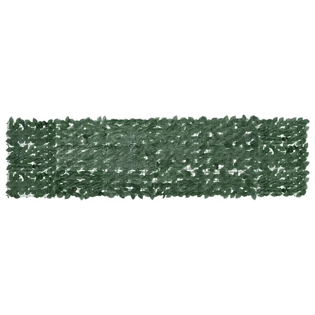 Paravento da Balcone-Pannello per balcone con Foglie Verde Scuro 300x75 cm