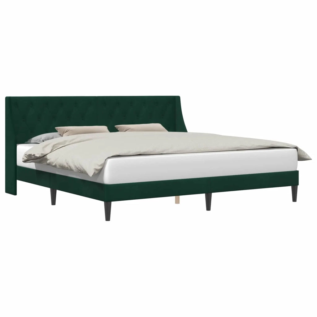 Struttura del letto Verde Scuro 200 x 200 cm Velluto 42027450