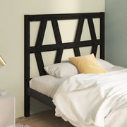 Testiera per Letto-Testata-Testiera Decorativa Nera 96x4x100 cm in Legno Massello di Pino 110155