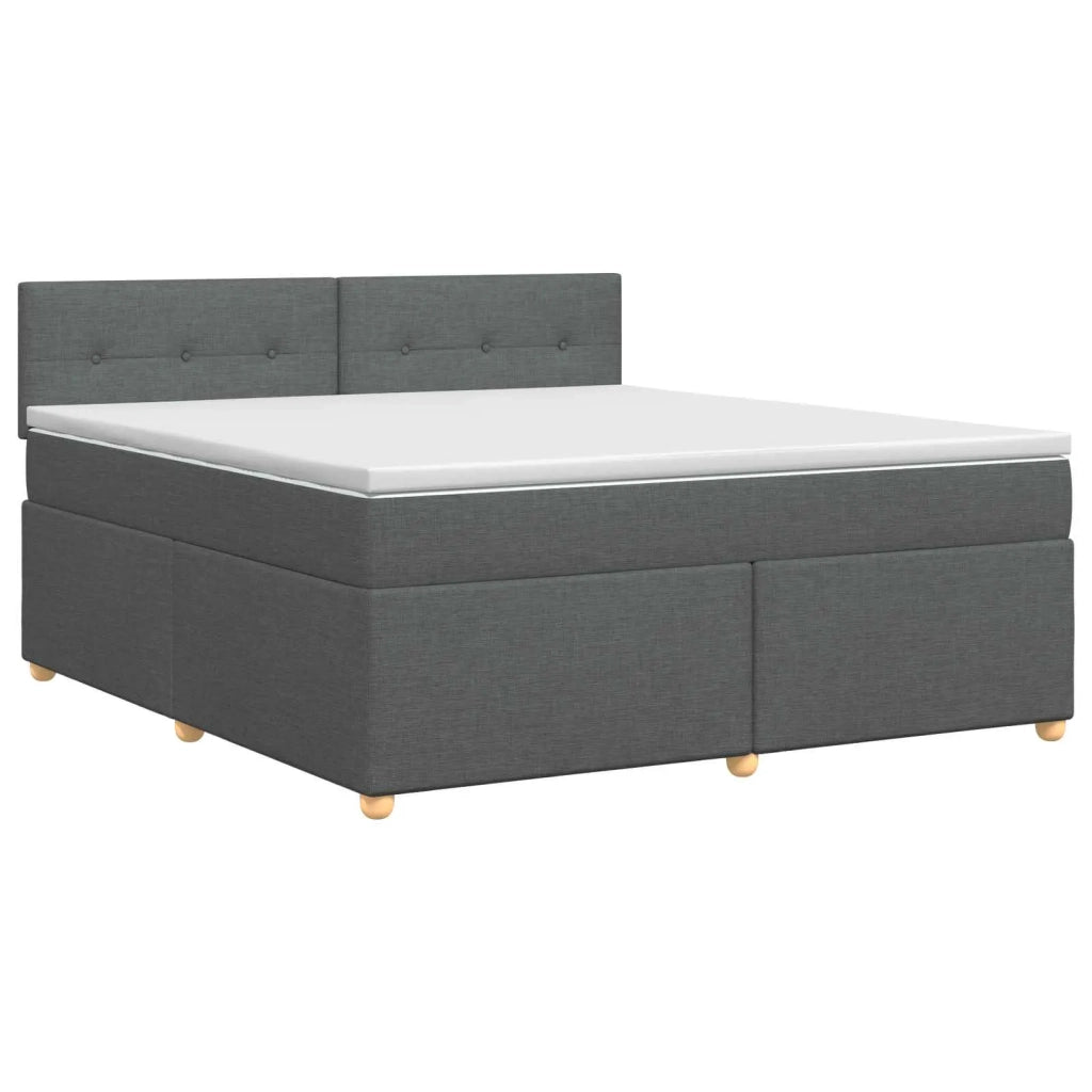 Letto box spring con materasso Grigio Scuro 180 x 200 cm 3451015