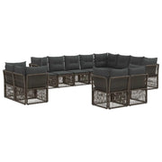 Set Divano da Giardino 12 pcs Grigio polyrattan 3434429