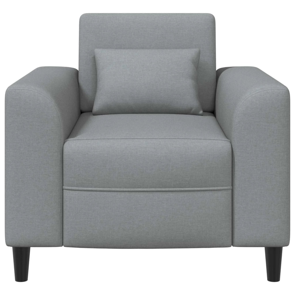 Poltrona-Divano Sedia-Poltroncina Grigio Chiaro Tessuto 791285