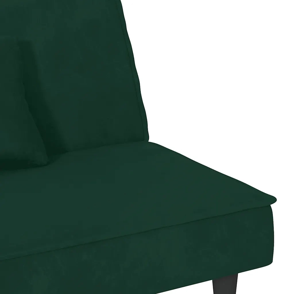 Divano letto | Sof¨¤ letto | Letto singolo Verde Scuro in Velluto