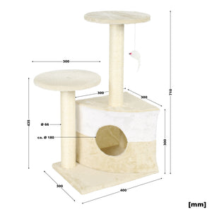 Albero tiragraffi per gatti beige 71 cm Albero per arrampicarsi Tiragraffi Gatto