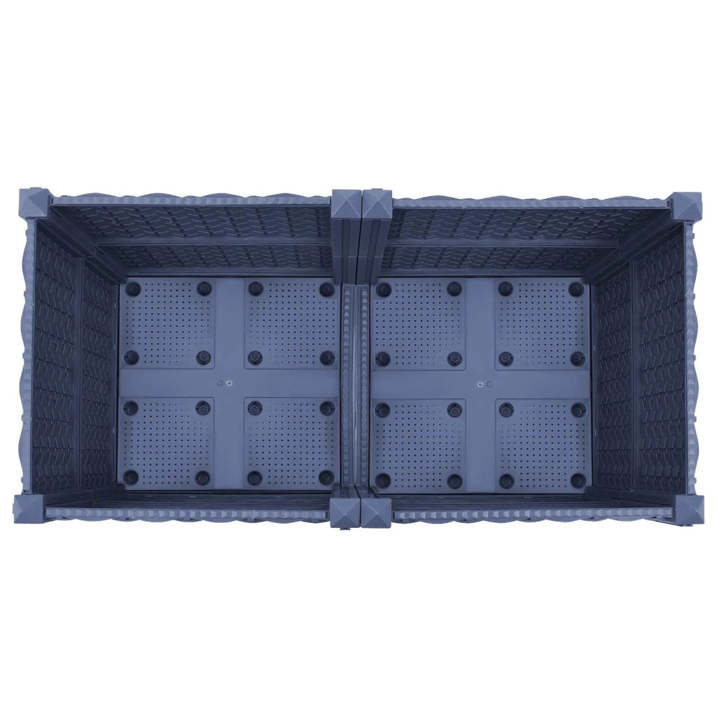 Vaso da Giardino con Ruote Blu Grigio 80 x 40 x 48 cm PP 3422961