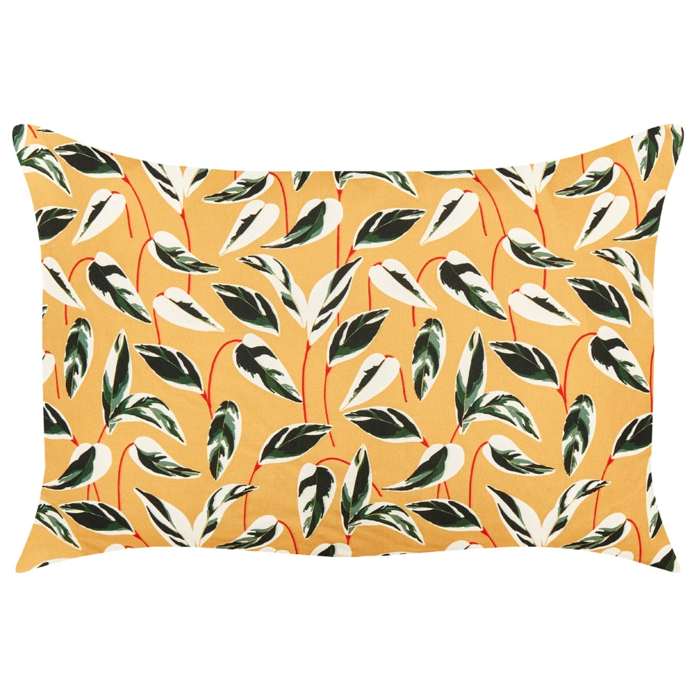 Set di 2 cuscini da giardino in poliestere multicolore 40 x 60 cm Cuscino da lancio rettangolare con motivo a foglie dal design moderno